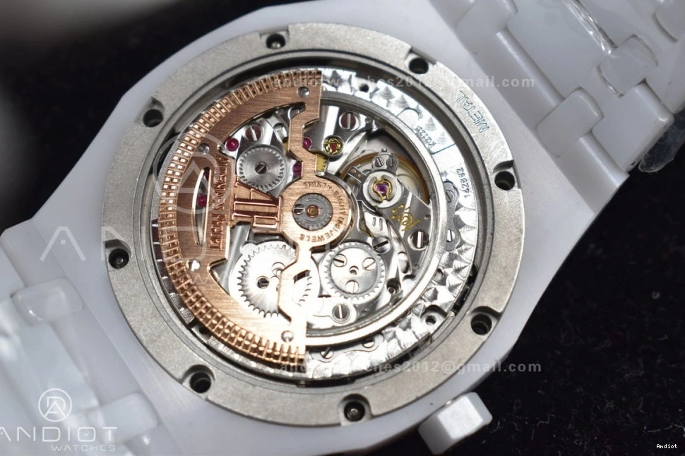 26579cb on Best Royal Perpetual APSF Ceramic Edition Oak Calendar White Bracelet A5134 Ceramic 0217